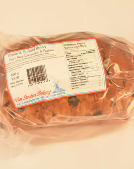 Van Straten Bakery Raisin & Currant Bread
